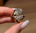Double Droplet Zircon Cocktail Ring