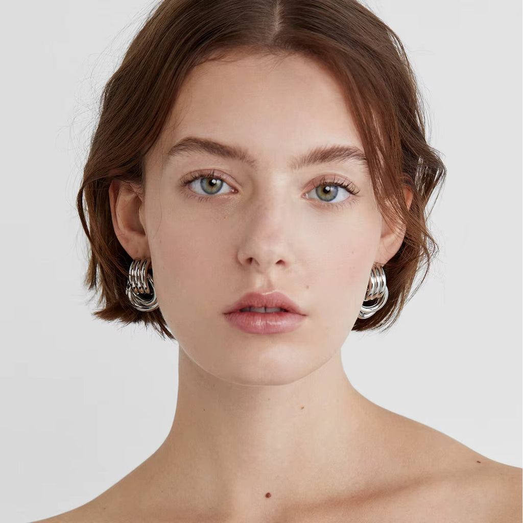 Multilayer Twist Knot Earrings