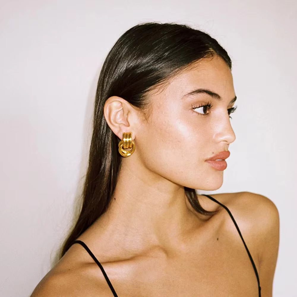 Multilayer Twist Knot Earrings